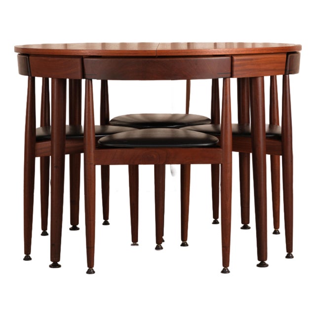 Vintage Hans Olsen Roundette Dining Set for Frem Røjle, Expandable to 6 Seats For Sale