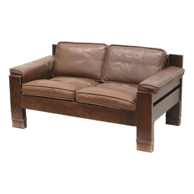 Mid-Century Modern Sofa in Leather by Harry De Groot for Leolux, 70s For Sale