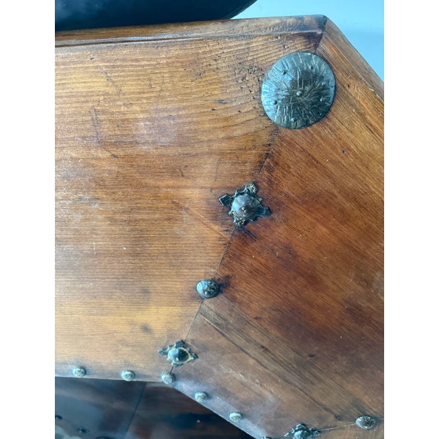 Mexican Vintage 1960s Mexican Brazier Coffee Table – Solid Wood & Iron For Sale - Image 3 of 5