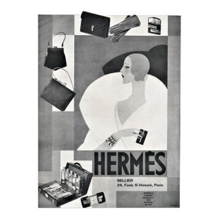 1927 French Art Deco Hermes Print-Fashion Accessories For Sale