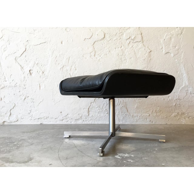 Danish Black Ottoman, 1960s For Sale - Image 3 of 5