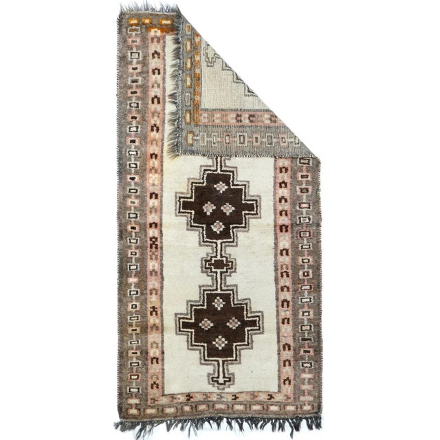 Vintage Tribal Gabbeh Rug 3'3'' x 6'3''.