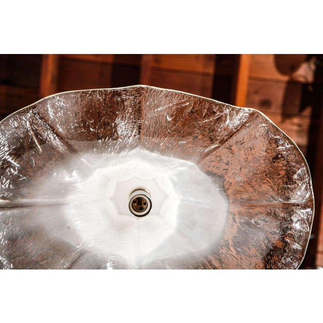 Chrome 1960s Murano Pendant Light Fixture For Sale - Image 8 of 10