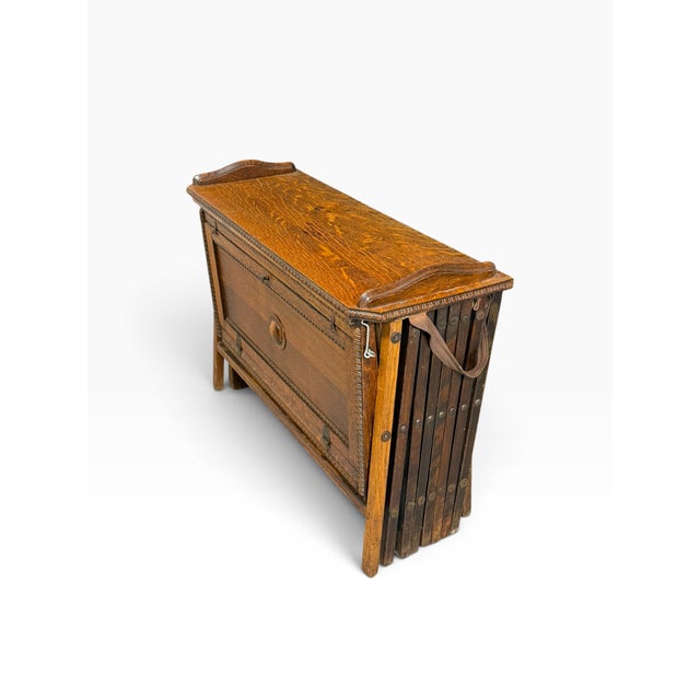 Wood Antique Folding Campaign Bed, 1900 For Sale - Image 7 of 12
