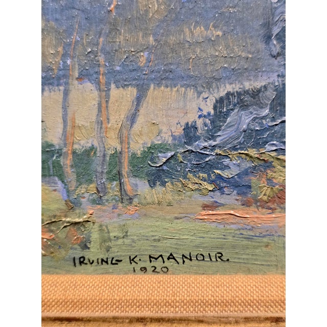 Atmospheric 1920 Impressionist Landscape by Irving K. Manoir For Sale In Los Angeles - Image 6 of 13