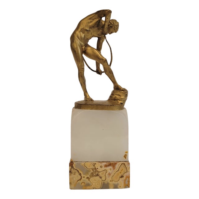Otto Lessing, Arquero, Bronze and Onyx For Sale