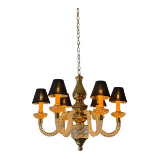 Murano Twisted Rope Chandelier For Sale