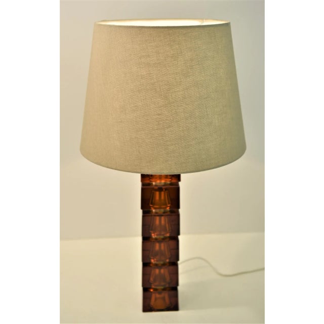 Art Glass Table Lamps by Carl Fagerlund for Orrefors, Set of 2 For Sale - Image 11 of 13