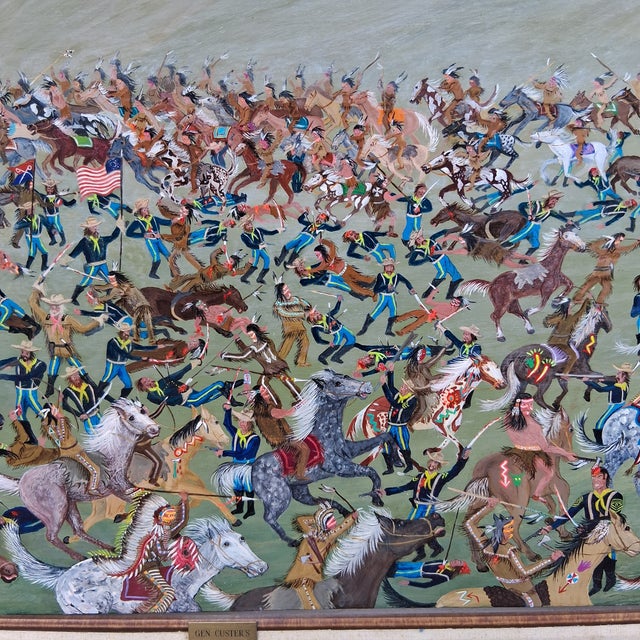 Late 20th Century General Custer's Last Battle Oil on Canvas by Justin Wilbur Morgan 1929-2009 For Sale - Image 4 of 9