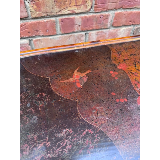 Late 19th Century 19th Century English Bamboo Side Table With Chinoiserie Design For Sale - Image 5 of 8