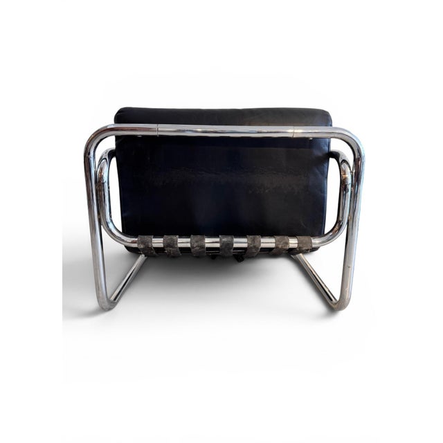Black Leather and Chrome T2 Armchairs by Rodney Kinsman for Omk, 1969, Set of 2 For Sale - Image 8 of 12