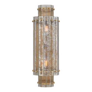 Visual Comfort Carrier & Company Cadence Large Tiered Sconce in Hand-Rubbed Antique Brass S 2651hab-Am For Sale