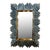 Murano Blue Glass Leaf Form Mirror For Sale