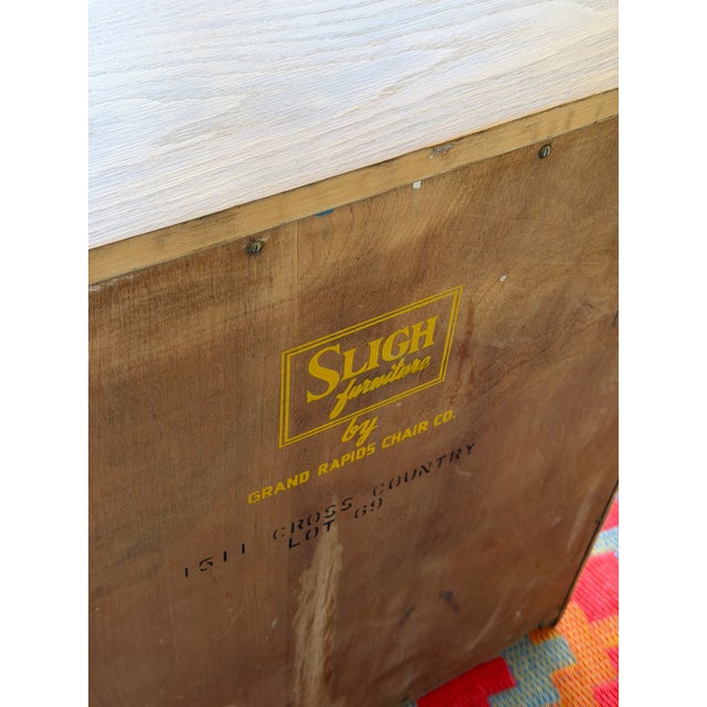 Brown 1950s Pair of Danish Oak Cabinets by Sligh Furniture For Sale - Image 8 of 8