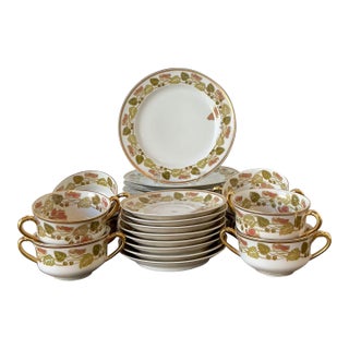 Vintage French Haviland Limoges Dessert Set of 36 For Sale