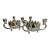 Pair of Silver Plate Lotus Stylized 3 Arm Candleabras For Sale