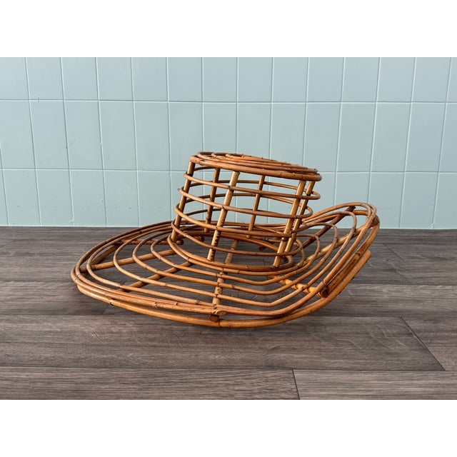 Vintage Bamboo Hat Decorative Object, 1970s For Sale - Image 13 of 13