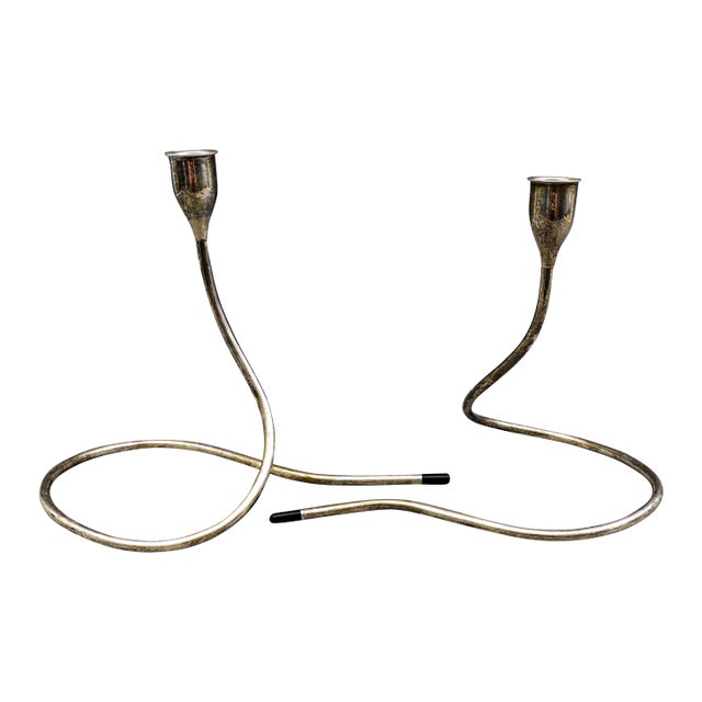 Mid 20th Century Towle Marion Anderson Noyes Sterling Silver Pair of Candlesticks Candle Holders For Sale