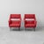 Vintage Lounge Chairs in Red Fabric by Gigi Radice, 1960s, Set of 2 For Sale - Image 3 of 11