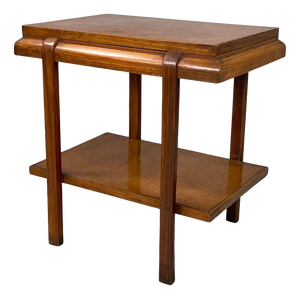 Mid-Century Modern Italian Double Shelf Coffee Table in Buxus and Wood, 1930s