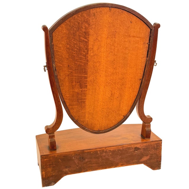 Antique Bowfront Dressing Table Mirror in Mahogany, 1790 For Sale - Image 4 of 12