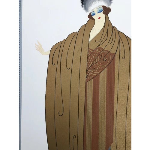 Brown Erte Original 1979 Kings Favorite Lithograph Signed Numbered 239/300 Art Deco For Sale - Image 8 of 12