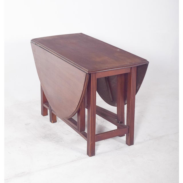 European Flip Flap Oval-Top Table For Sale - Image 3 of 14