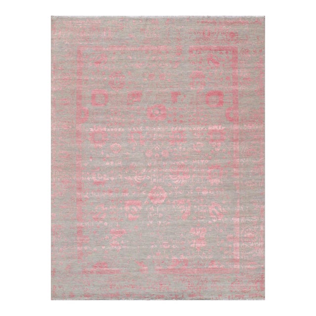 Pasargad Home Transitional Silver Area Rug, 7' 9'' X 10' 1'' For Sale