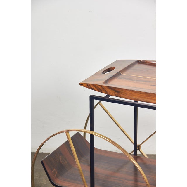 Wood Vintage Brazilian Trolley by Jorge Zalszupin, 1960s For Sale - Image 7 of 18