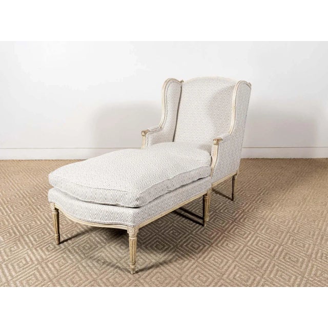 Antique Wing Chair & Ottoman For Sale - Image 10 of 10