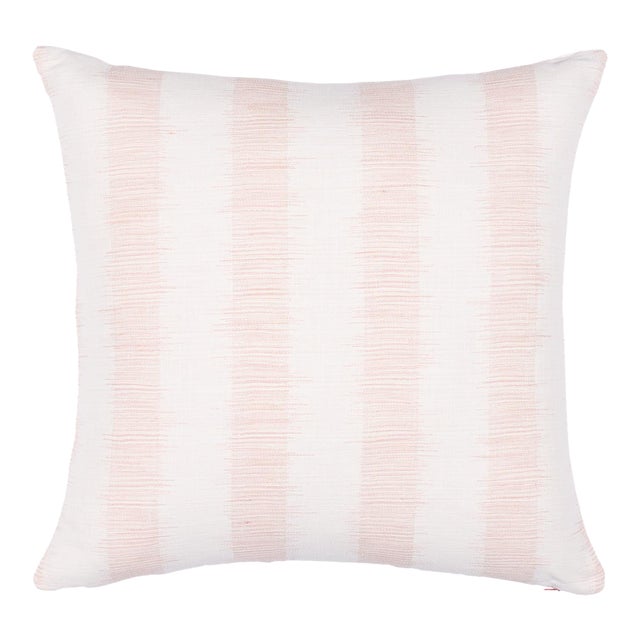 Schumacher Attleboro Ikat 22" Pillow in Blush For Sale