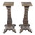 Set of 2 Vintage Regency Bronze Low Relief Acanthus Candle Stands Holders Pedestals For Sale