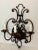 Baroque Italian Harp Shaped Iron Sconces in Blackened Rust - Set of 2 For Sale - Image 3 of 7