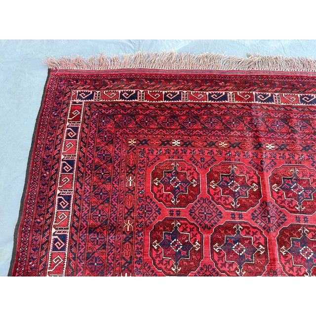 Fine Quality Red Bokhara Hand-Knotted Wool Rug - 7'9" X 5'5" For Sale - Image 6 of 16