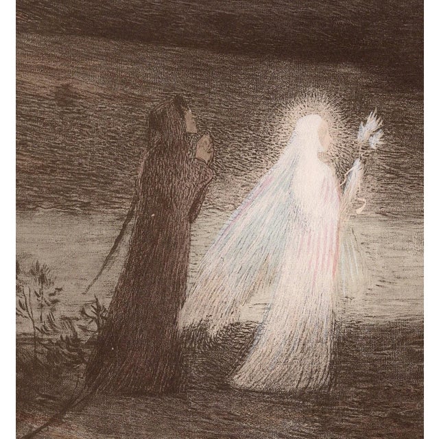 Henri Martin, Dante Meets Beatrix, 1898, Paper For Sale - Image 3 of 8