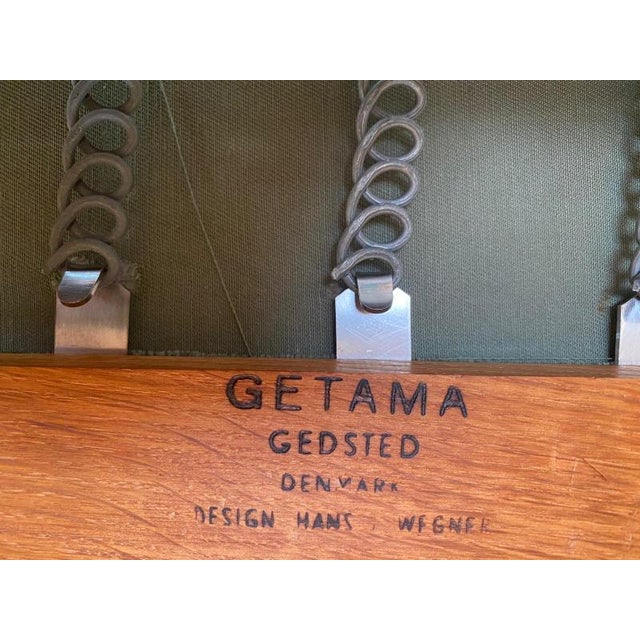 Blue GE 290 Sofa in Oak by Hans J. Wegner for Getama For Sale - Image 8 of 9