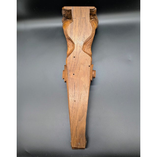 19th Century Hand-Carved Walnut Architectural/Decorative Atlas Corbel For Sale - Image 11 of 12