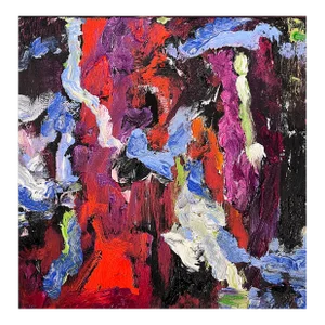 "Us Together I" Contemporary Abstract Expressionist Oil Painting by Monica Shulman