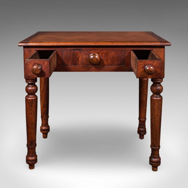 Victorian Small Antique Candlemaker's Table, English Scholar's Desk, Side, Lamp, Victorian For Sale - Image 3 of 12