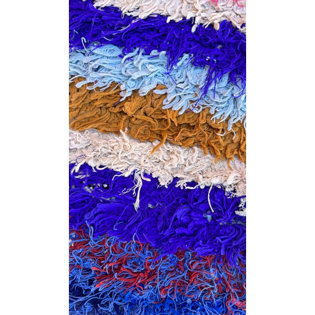1990s Moroccan Striped Vintage Rug - 3'7" X 7'0" Ft For Sale - Image 9 of 10