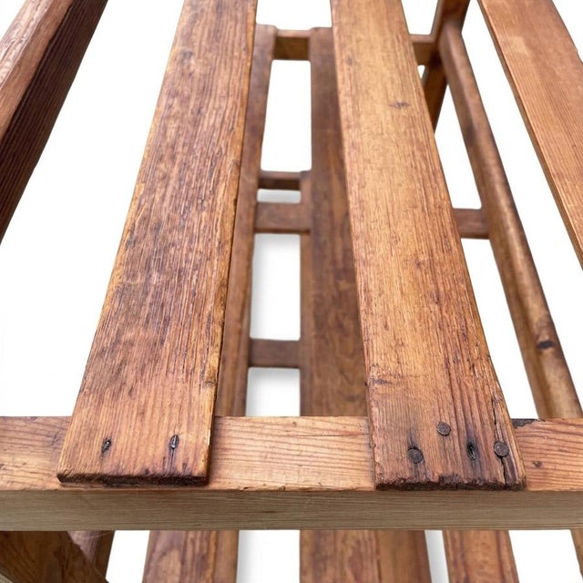 Turn of the Century Cobblers/Bakers Rack With Original Metal Casters. For Sale In New York - Image 6 of 7