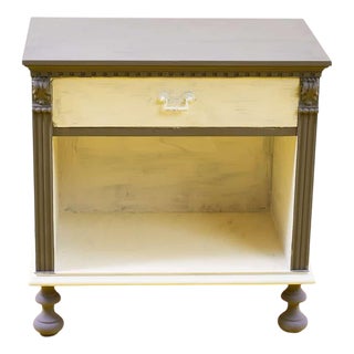 Small Vintage Wooden Bedside Table For Sale