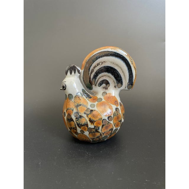 Vintage Mexican Folk Art Tonala Pottery Rooster For Sale - Image 4 of 12