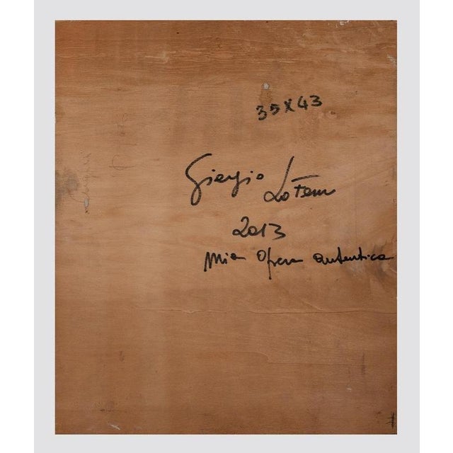 Giorgio Lo Fermo, Red Shape, 2013, Oil Painting on Plywood For Sale - Image 3 of 4