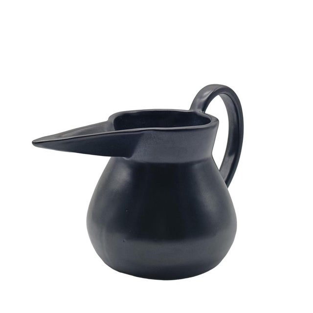 Mid-Century Modern Black Bucchero Ceramic Jug by Gio Ponti for Costantino, Italy, 1997 For Sale - Image 3 of 10