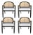 Organic Modern Cane Dining Chairs Set of 4 For Sale