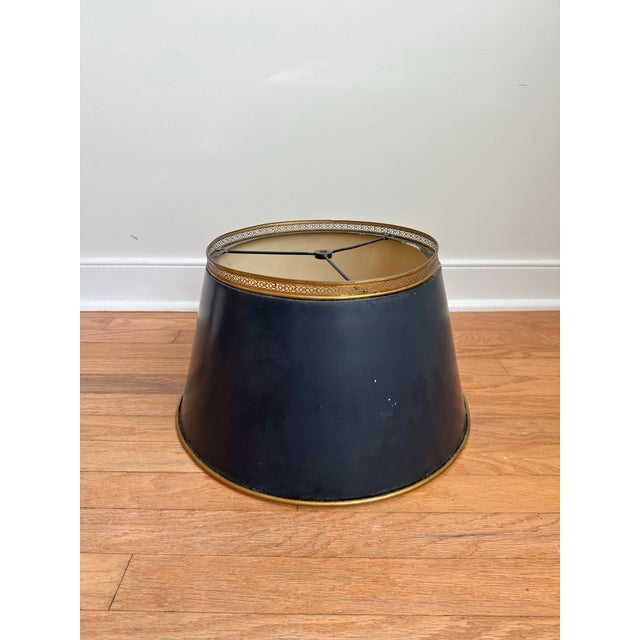Vintage French Empire Tole Metal Lampshade for Bouillotte Lamp For Sale - Image 4 of 7