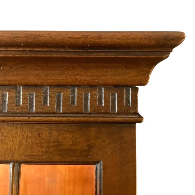 1980s Henredon 18th Century Portfolio Collection Illuminated Butler's Chest - Secretary Desk With Display Cabinet/Shelves For Sale - Image 14 of 18