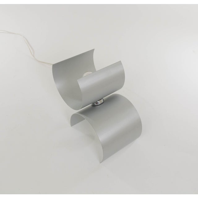 Silver Aluminium Table Lamp by Nucleo Sormani, 1970s For Sale - Image 8 of 10