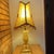 Mid-Century Modern Geometric Amber Acrylic Glass Table Lamp with Hollywood Regency Lampshade, 1960s For Sale - Image 4 of 18